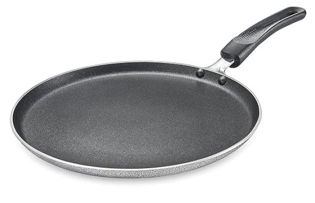 Prestige Omega Select Plus 27.5cm Non-Stick Omni Tawa |Induction Base |Gas & Induction Compatible| Metal Spoon Friendly | Sturdy Handles