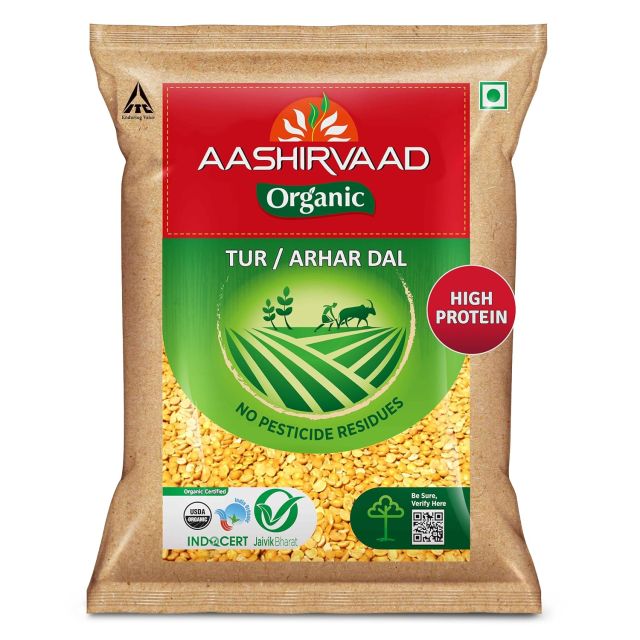 Aashirvaad Organic Moong Dal, 500 g